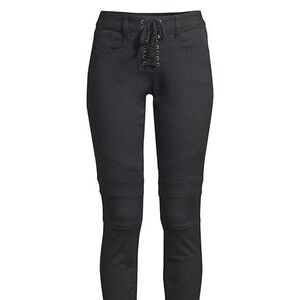 Joie Adorea Ankle Zip Lace Up Ankle Pants Caviar Size 23